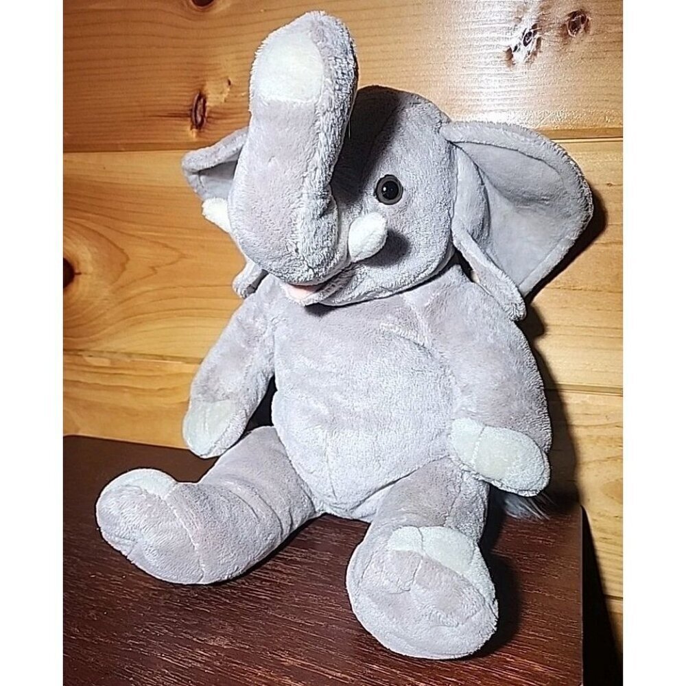 Build A Bear Elephant Gray Plush Stuffed Toy Animal Zoo BAB Tusks